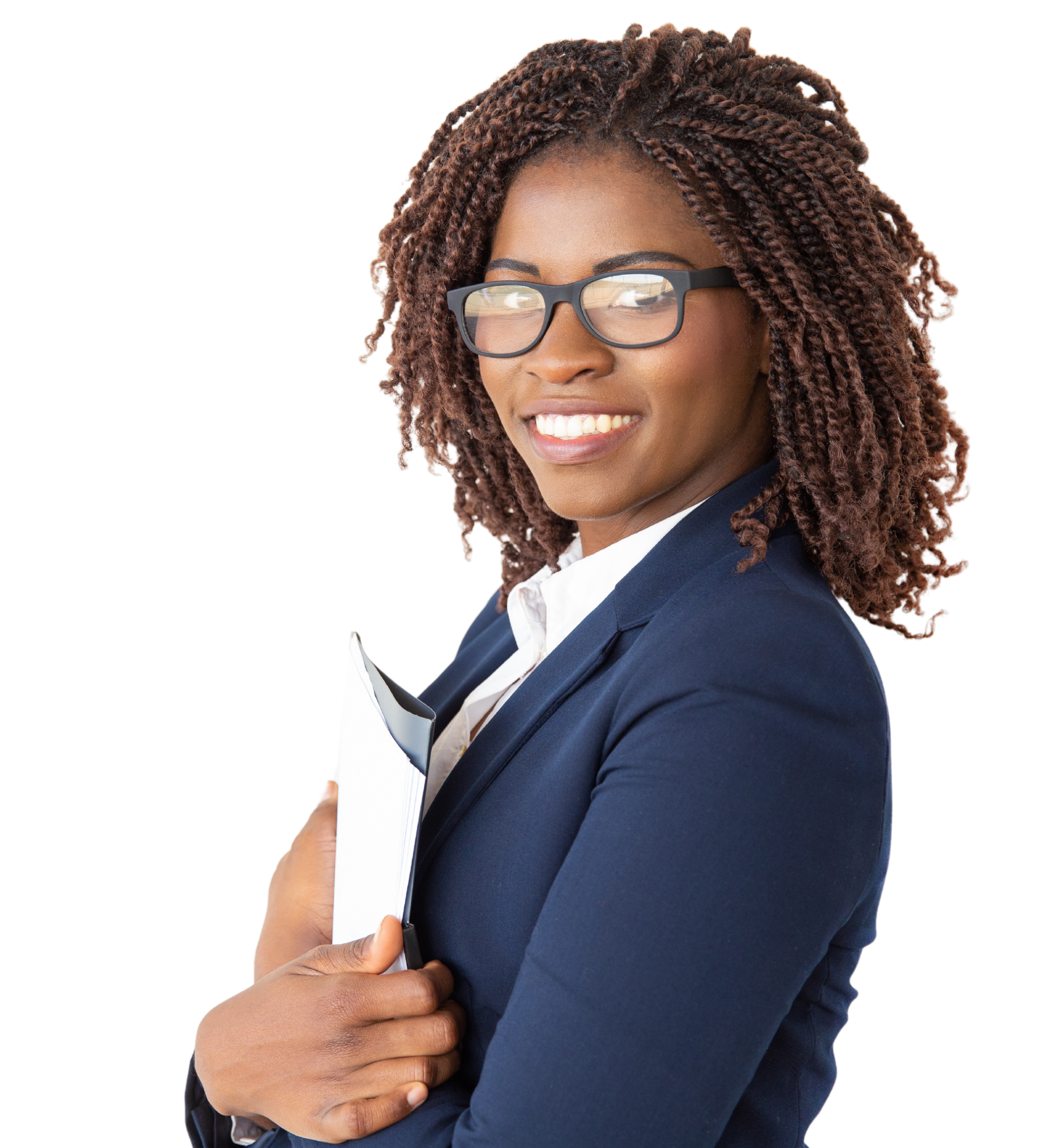 Young Woman Holding Papers